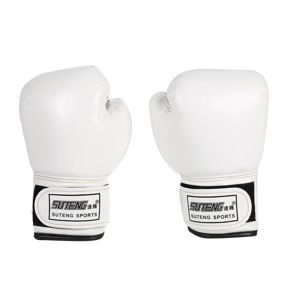 BLEEUS 2Pcs Boxing Gloves Kickboxing Training Gloves For Boys Girls Youth Fitness Supplies (White)