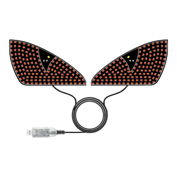 BLEEUS 2Pcs Led Dynamic Demon Eyes Atmosphere Light Usb 12 Modes Decorative Light Car lights （Red）