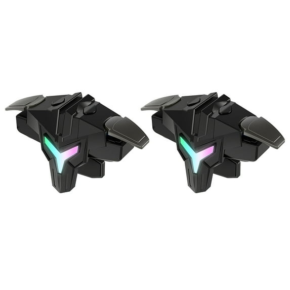 BLEEUS 2pcs Rgb 4 Finger Game Controller Aim Triggers Key Button For Pubg Mobile (D)Game Accessories