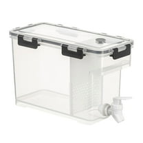 BLEEUS 3.5L Drink Dispenser Fridge Beverage Dispenser For Fruit Juice Cocktails Kitchen supplies （Grey）