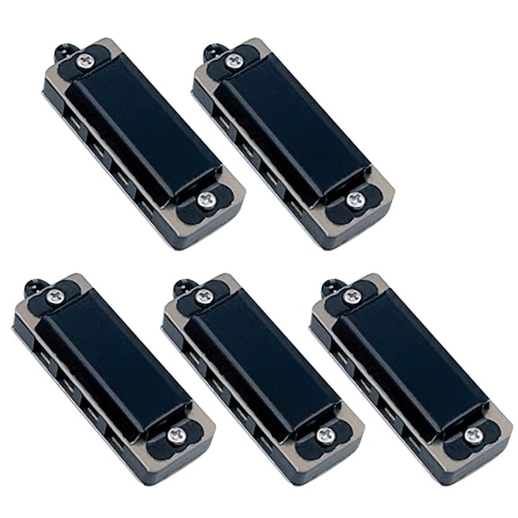 BLEEUS 5Pcs Mini Harmonica Necklace 4 Hole 8 Tone Portable Musical Instrument (Black) Musical Instruments Supplies (Black)