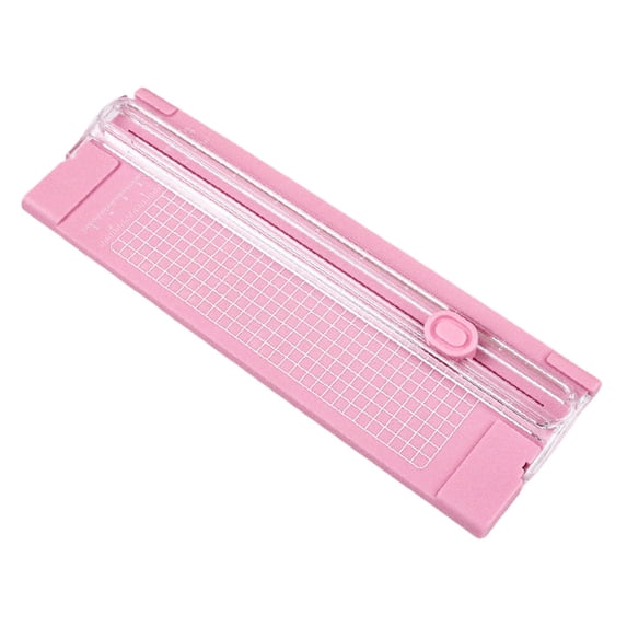 BLEEUS A4 Bidirectional Cutting Paper Cutter with Pull-out Ruler Photo Trimmers (Pink)Student Supplies