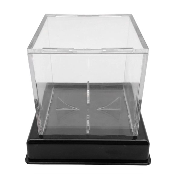 BLEEUS Acrylic Baseball Display Case Dustproof With Bracket For Souvenir (Black) Sporting Supplies (Black)