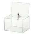 thumbnail image 1 of BLEEUS Acrylic Donation Box With Lock And Sign Holder Ballot Box Home Supplies (Clear Top Keyhole), 1 of 10