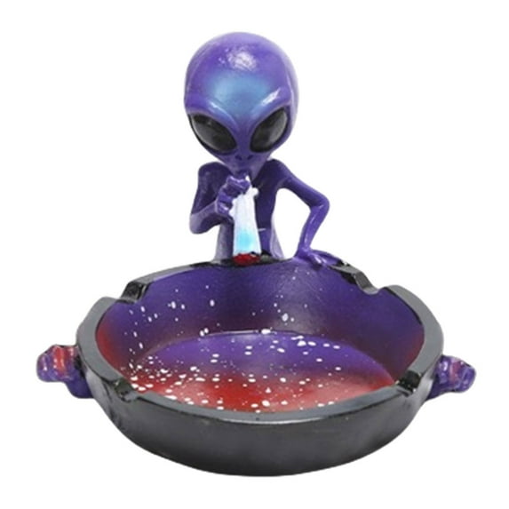 BLEEUS Alien Smoking Ashtray Outdoor Ash Tray Cool Ashtrays For Cigarettes Home Supplies (Purple)