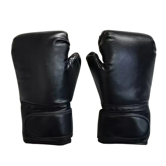 BLEEUS Boxing Gloves Breathable Kickboxing Training Mitts For Boys Girls Fitness Supplies (Black)