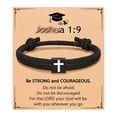 thumbnail image 1 of BLEEUS Braided Rope Cross Bracelet Christian Bracelet For Men Boy Gifts (Black C) Christmas Essential (Black C), 1 of 10