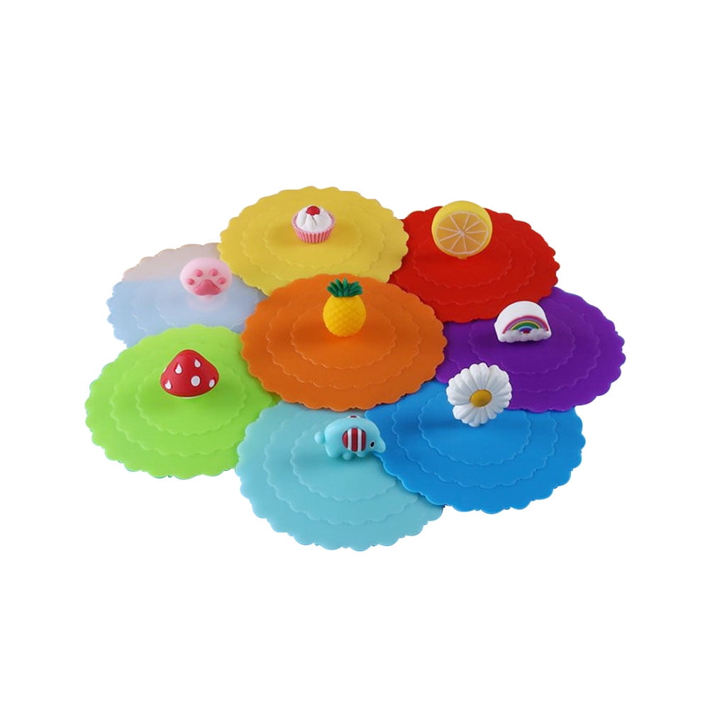 BLEEUS Cartoon Fun Cup Cover Reusable Food-grade Cup Lid Dustproof for ...
