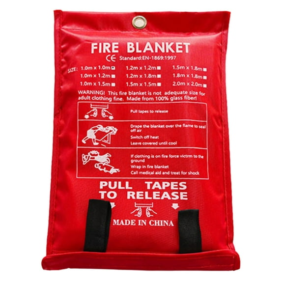 BLEEUS Fire Blanket Fire Suppression Blanket Flame Retardant Protection Emergency Supplies (1.2 X 1.2 M)