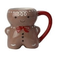 thumbnail image 1 of BLEEUS Gingerbread Man Ceramic Mug Christmas Gingerbread Man Cup 350ML (Coffee ) Christmas Essential (Coffee), 1 of 10