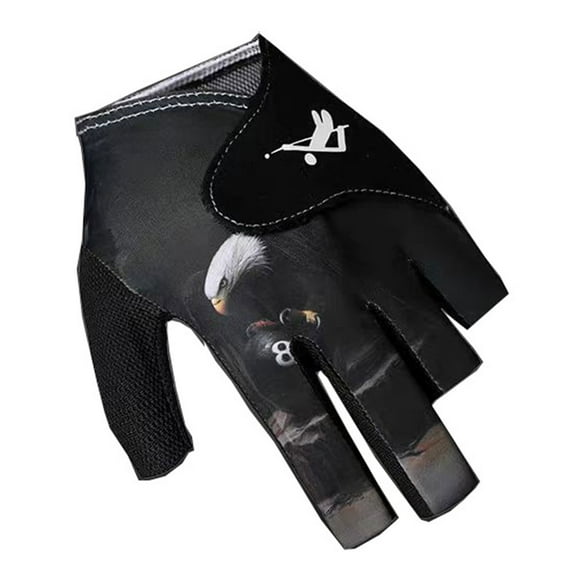 BLEEUS Left Hand Billiard Glove Breathable Snooker Cue Sport Glove Pool Glove (D) Sporting Supplies (D)