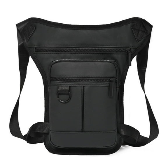 BLEEUS Men Drop Leg Bag Multipocket Fanny Pack Motorcycle Waist Bag For Walking Cycling Essentials (Black)