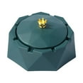 thumbnail image 1 of Nordic Ashtray Stainless Steel Crown Ash Tray Washable Home Art Decor Home Storage Supplies (Green), 1 of 10