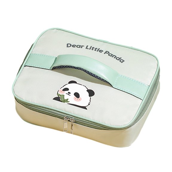 BLEEUS Resuable Panda Lunch Bag High Capacity Lunch Box Storage Bag For Office Travel Kitchen Daily Supplies