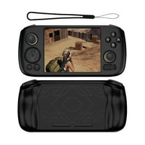 BLEEUS Silicone Protective Case Cover For Anbernic Rg 406H Handheld Game Console (Black)Game Accessories