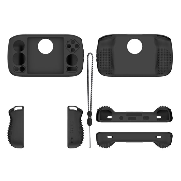 BLEEUS Silicone Protective Case For Anbernic Rg Cube Handheld Game Console (Black)Game Accessories