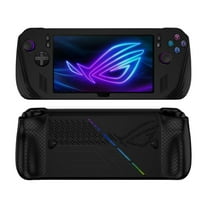 BLEEUS Silicone Protective Cover Case Non-slip for Rog Ally X Game Console (Black)Game Accessories