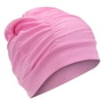 thumbnail image 1 of BLEEUS Swim For Women Pleated Bathing Caps Swimming Hats For Long Hair (Pink) Water Sports Supplies (Pink), 1 of 9