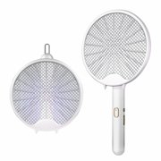 BLEEUS Usb Bug Zapper Foldable Mosquito Killer Racket 800mAh Fly Trap Home Supplies White