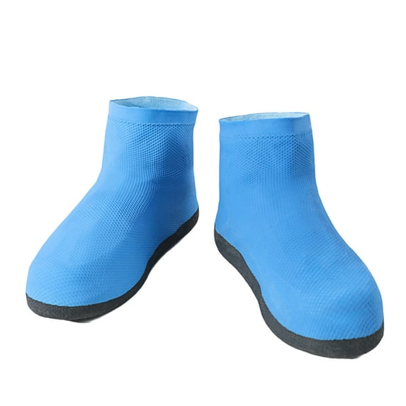 BLEEUS Waterproof Shoe Covers Non-slip Rain Shoe Cover for Outdoor Cycling Cycling Essentials (Blue XXL)