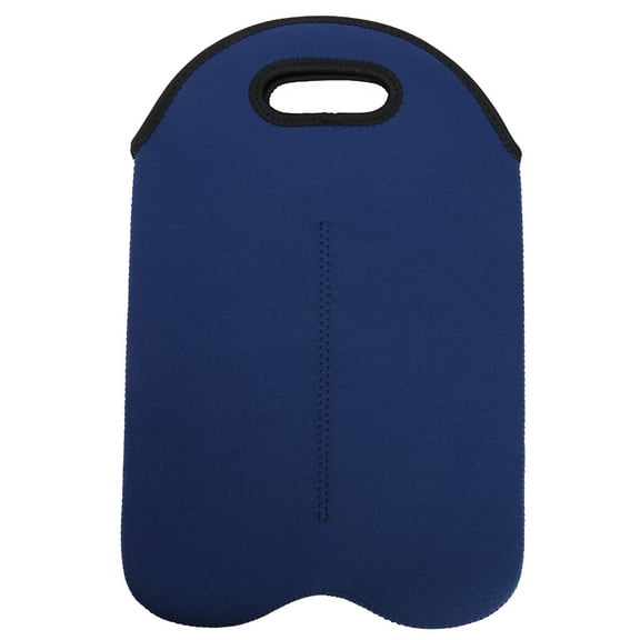 BLEEUS Wine Bottle Cooler Double Bottle Protective Cover Sleeve Holder Home Supplies (Dark Blue)