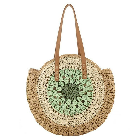 BLEEUS Women Bag Women Knitted Tote Handbag Solid Color Shoulder Bag Female Outdoor Bag Knitted Bag