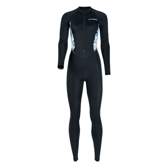 BLEEUS Women Men Full Body Wetsuit Diving Snorkeling Surfing Swimming Suit (Black M) Sporting Supplies (Black M)