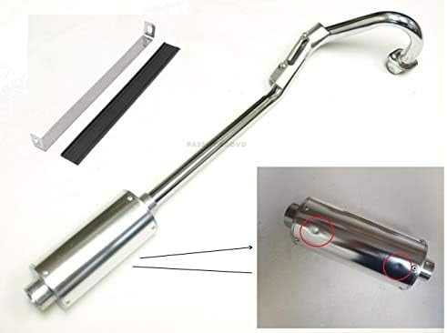 BLEMISHED NEW Replacement Flat Tip Exhaust Pipe Muffler Set Dirt Bikes Compatible with Honda CRF50 XR50 SDG SSR Taotao 110cc 125cc and their Clones BLEMISHED Silencer