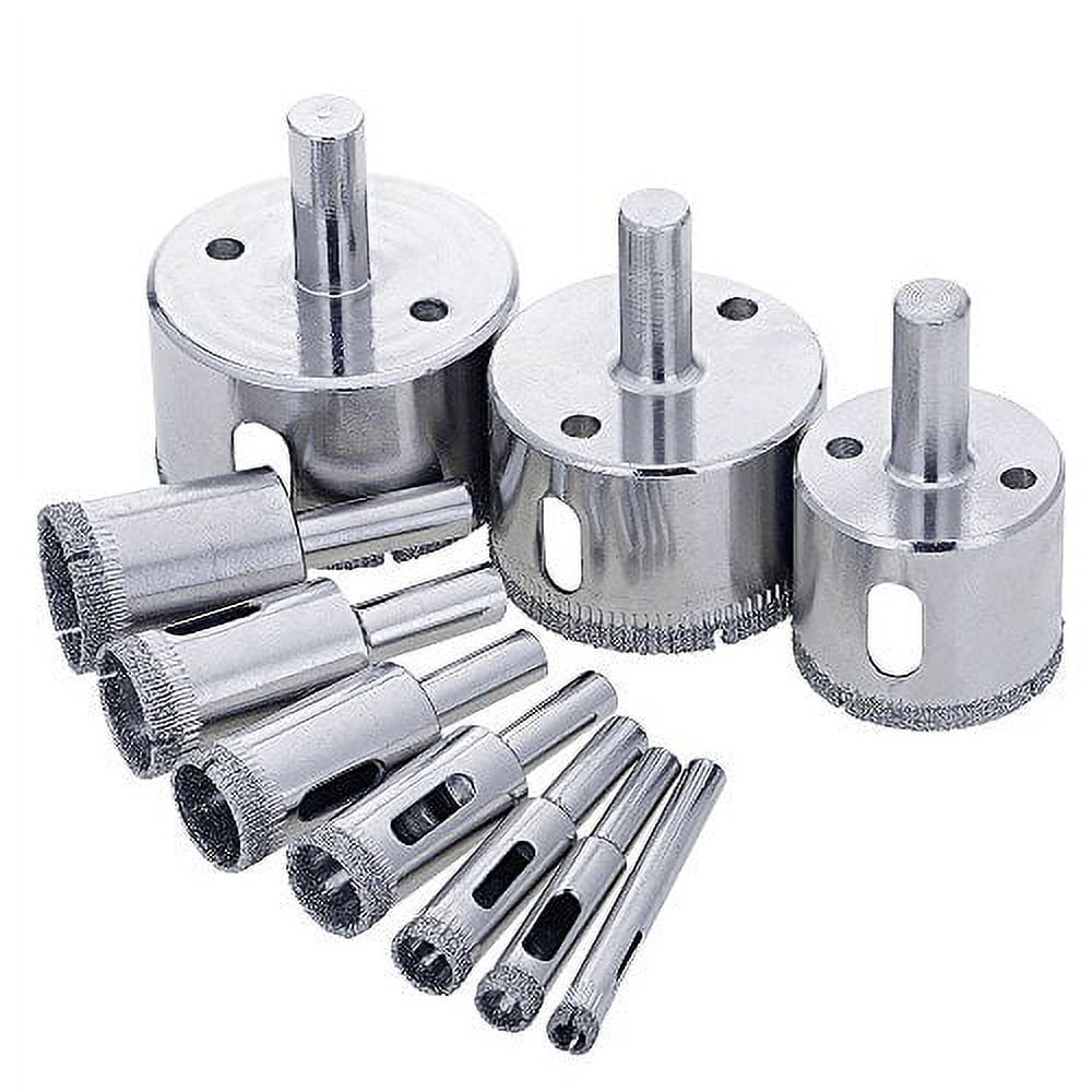BLENDX Diamond Drill Bits Glass and Tile Hollow Core Drill Bits Extractor Remover Tools Hole Saws for glass ceramics porcelain ceramic tile Pack