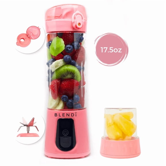 BLENDi Pro+ Ice Crushing Cordless Portable Blender 17oz USB-C Rechargeable, Pink