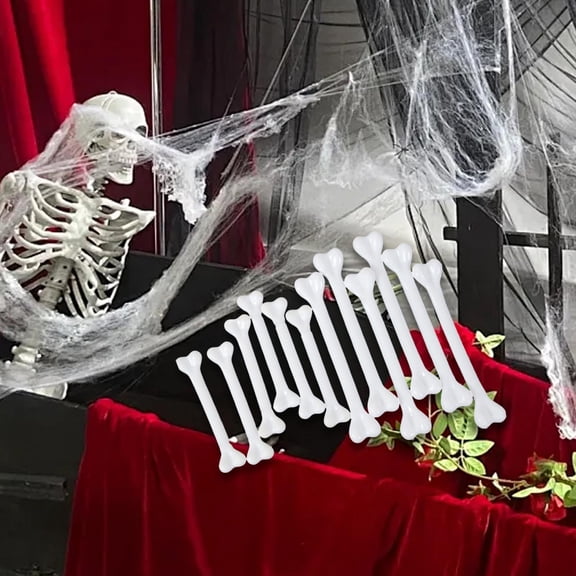BLESIYA 12Pcs Costume Accessories Artificial Bones Halloween Bones Props Decorations