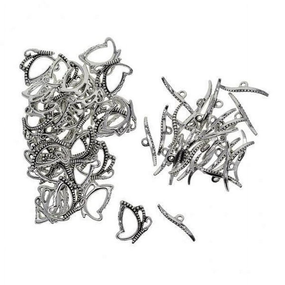 BLESIYA 2-4pack 30 Sets Tibetan Toggle Clasps Hooks 2 Pcs