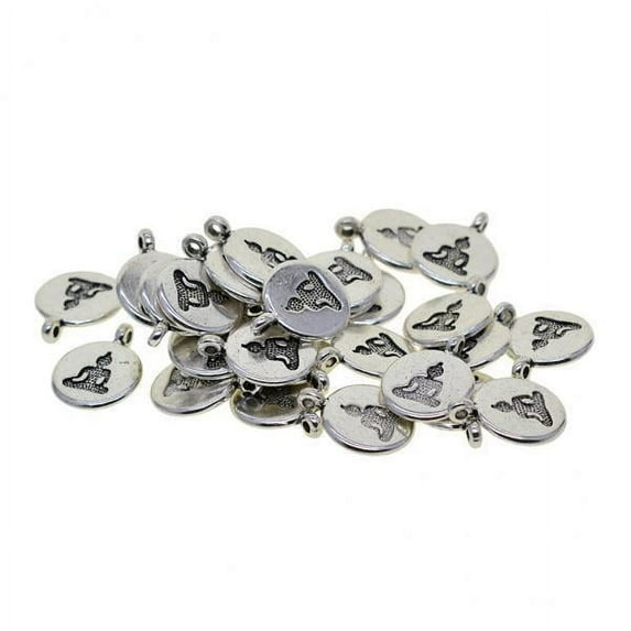 BLESIYA 2-4pack 30x Tibetan Yoga Charms DIY Pendant for Necklace Jewelry Making 2 Pcs