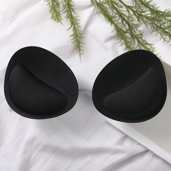 BLESIYA 2 Pieces Bra Pads Inserts Lightweight Bra Accessory for Sports Swimwear Yoga Black