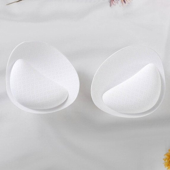 BLESIYA 2 Pieces Bra Pads Inserts Lightweight Bra Accessory for Sports Swimwear Yoga White