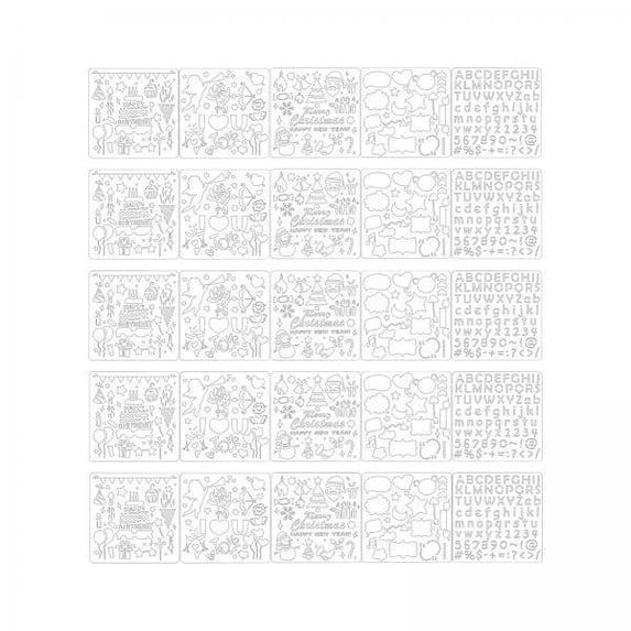 BLESIYA 2X Craft Stencils Reusable Graffiti Template for Scrapbook Craft Projects Stamp