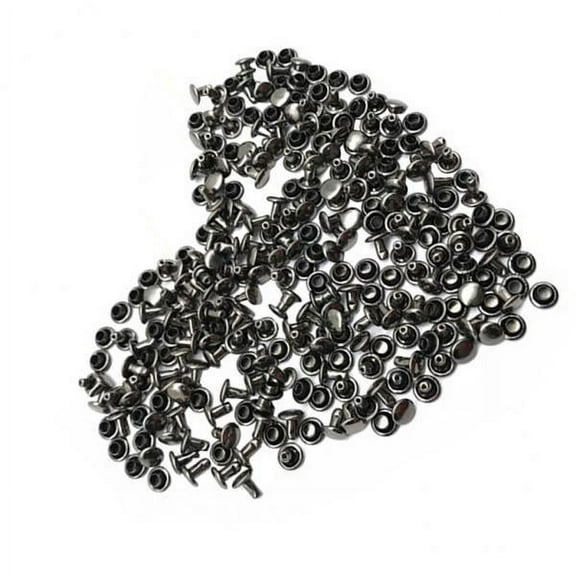 BLESIYA 2x100 Sets Double Cap Rivets studs Snap Rivet Leather Craft Black 2 Pcs