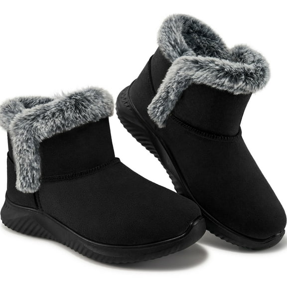 Ecetana Womes Snow Boots Winter Shoes Warm Ankle Booties Slip On Winter Boots for Women