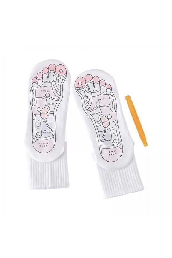 3xFoot Massage Socks Relieve Tired Reflexology Socks for Beauty Salon Home Use 27cmx9cm