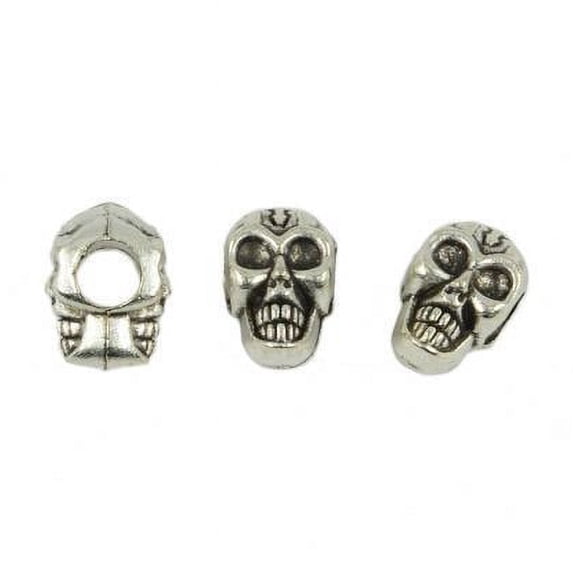 BLESIYA 4x20 Pieces Tibetan European Large Hole 3D Halloween Spacer Beads 4 Pcs