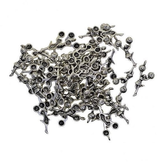BLESIYA 4x50 Pieces Tibetan Cheerleaders Charms Pendants for DIY Jewelry Making 4 Pcs