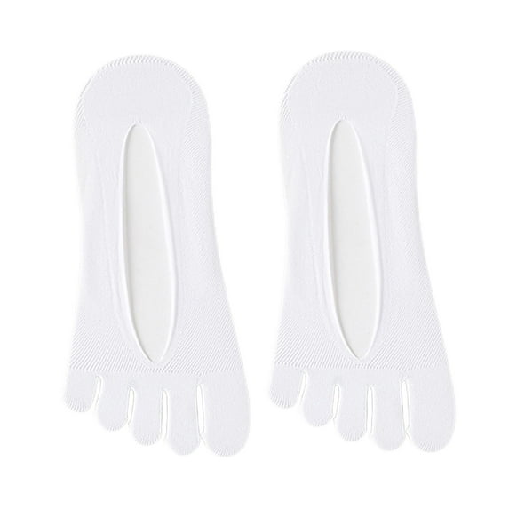 BLESIYA 4xFive Toe Socks Lightweight Soft Sports Short Socks for Sports Outdoor Ladies White