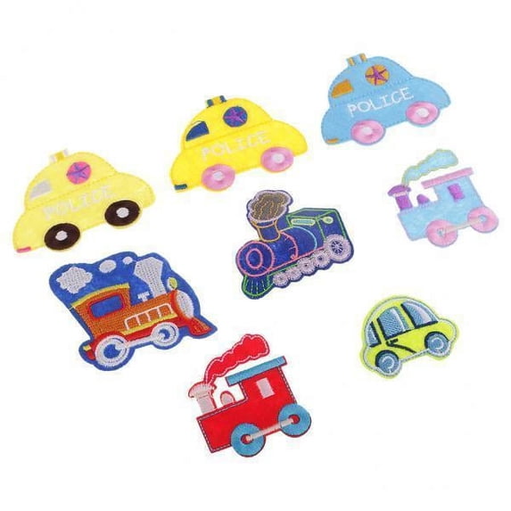 BLESIYA 6x8pcs Assorted Car Embroidered Applique Embroidery Sew Iron on Patches DIY 6 Pcs