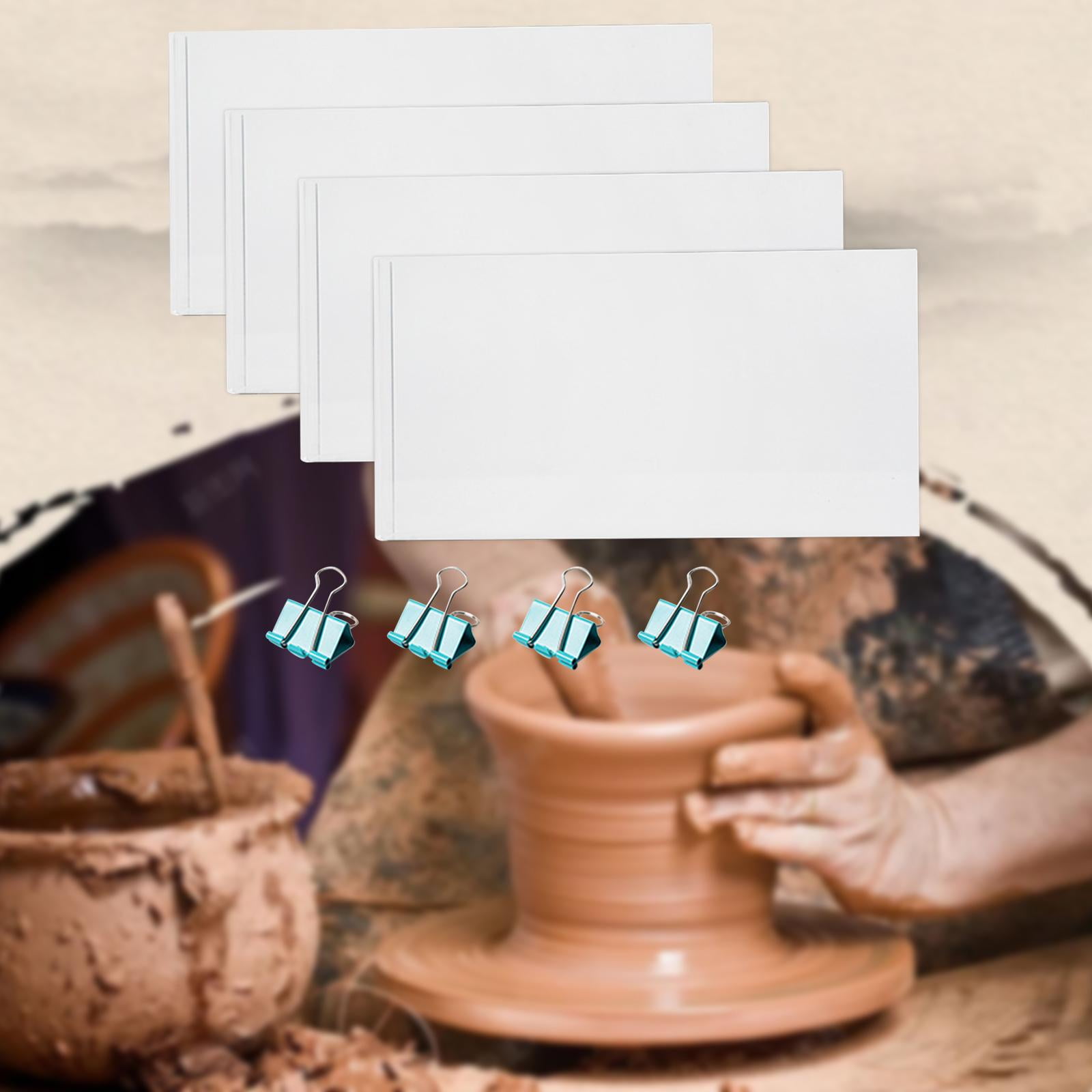 BLESIYA Acrylic Baffle Flip Model Baffle Pottery Tool, Lightweight Professionals Handicraft Projects Acrylic Plate Plaster Model Tool M Quantity 4