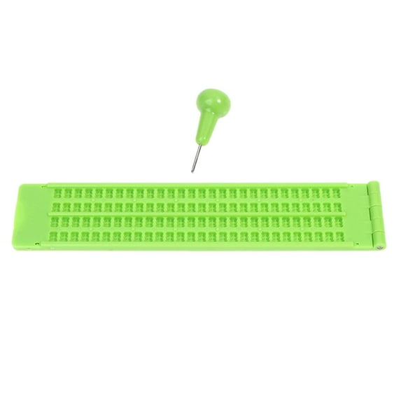 BLESIYA Braille Writing Slate Braille Slate with for Home Men Women Adult 4 Lines 28 Cells
