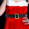 thumbnail image 1 of BLESIYA Christmas Santa Belt Black Santa Costume Belt Pirate Belt for Cosplay Party Xmas Gold Buckle, 1 of 8