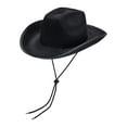 thumbnail image 1 of BLESIYA Cowboy Hat Adults Wide Brim hat for Photo Props Festival Themed Party Black, 1 of 8