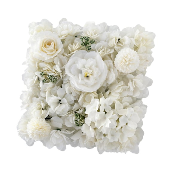 BLESIYA Flowers Wall Panel Background Rose Flower Backdrop for Indoor Reception Party White