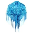 thumbnail image 1 of BLESIYA Women Shawl Wrap Unique Sequin Shawl Cape for Formal Occasion Festival Dance Blue, 1 of 8