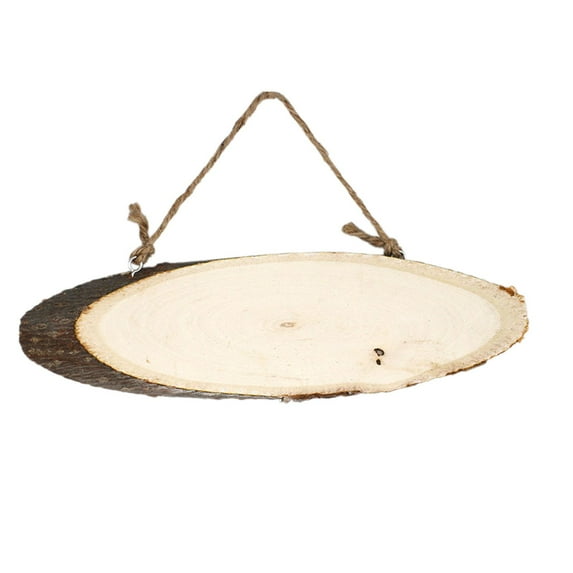 BLESIYA Wood Slice Handmade Unpainted Wooden Plate Unfinished Wood Piece for Beginners Painting Wedding Birthday Party 23cmx7cm